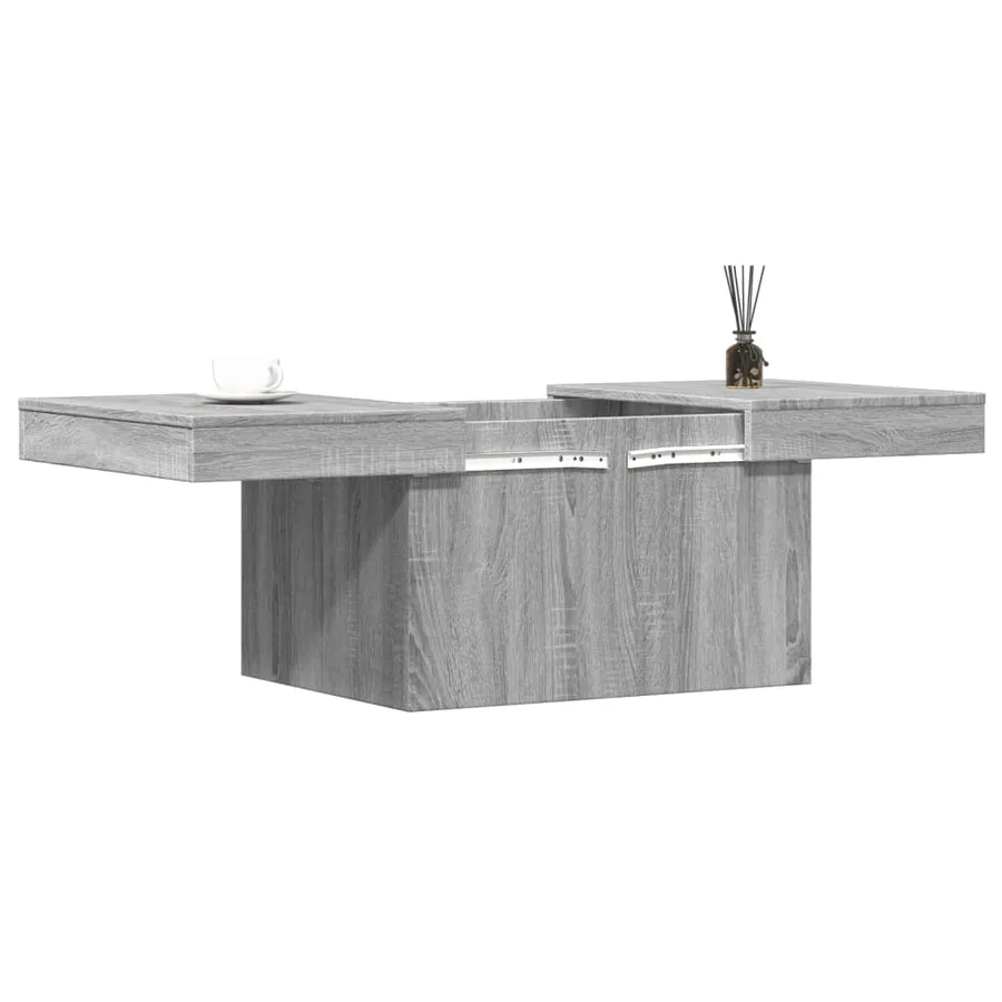 Table basse sonoma gris 80x55x40 cm bois d'ingénierie - 4