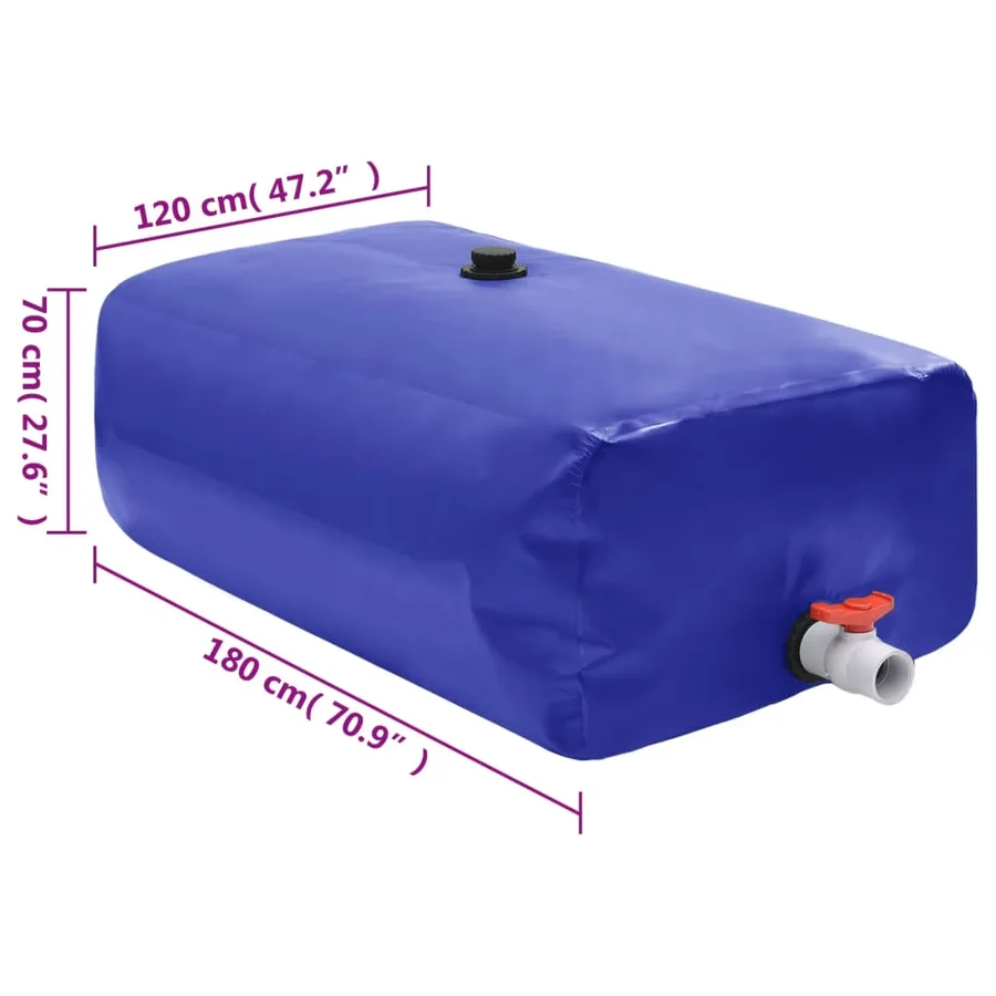 Réservoir d'eau avec robinet pliable 1500 L PVC - 7