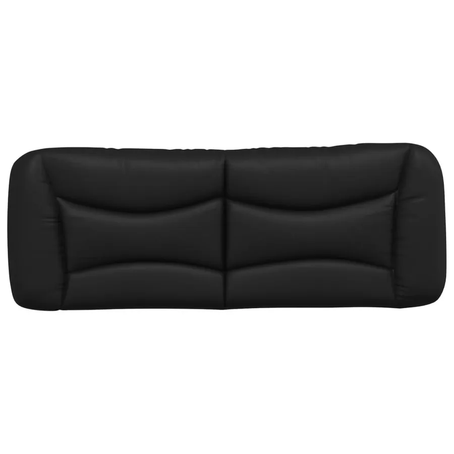 Coussin de tête de lit noir 135 cm en similicuir - 5