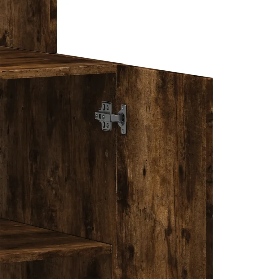 Armoire de cuisine chêne fumé 60x50x180 cm bois d'ingénierie - 9