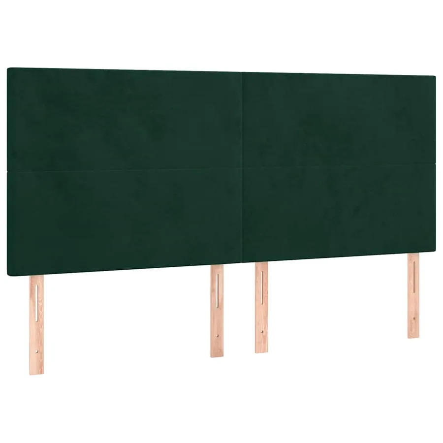 Sommier à lattes de lit et matelas Vert foncé 180x200cm Velours - 5