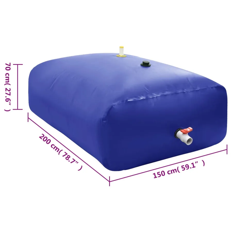 Réservoir d'eau avec robinet pliable 2100 L PVC - 8