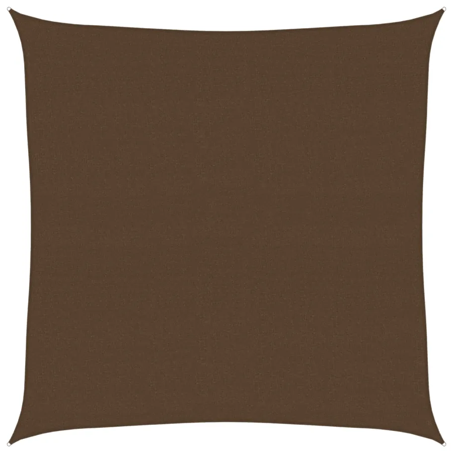 Voile d'ombrage 160 g/m² Marron 5x5 m PEHD - 2