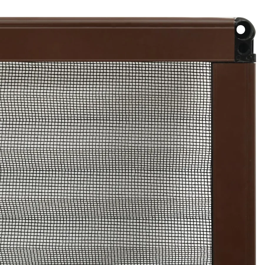 Moustiquaire plissée pour fenêtre Aluminium Marron 80x160 cm - 6