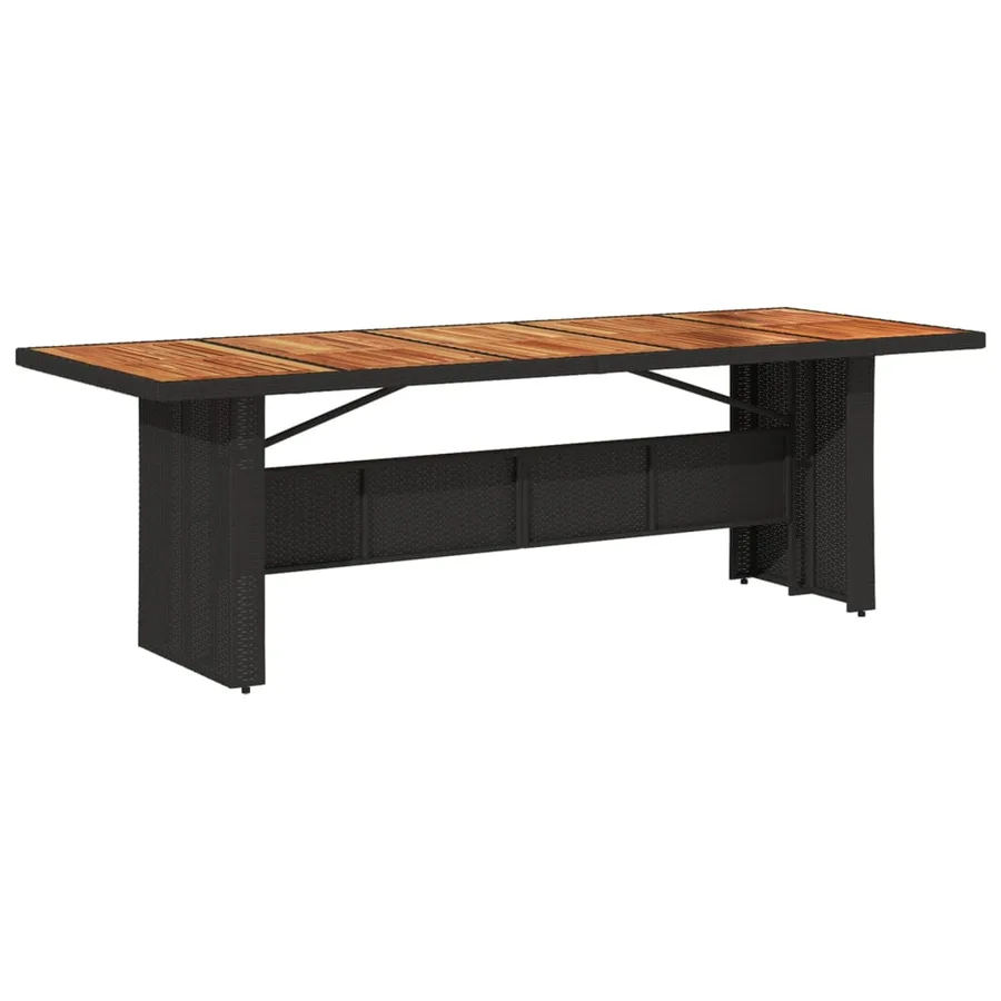Ensemble à manger de jardin coussins 7 pcs noir résine tressée - 4