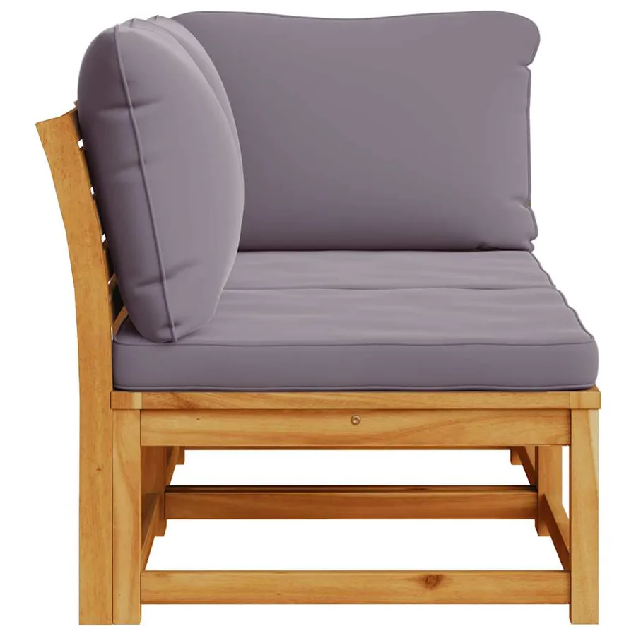 Salon de jardin 2 pcs avec coussins bois massif d'acacia - 4