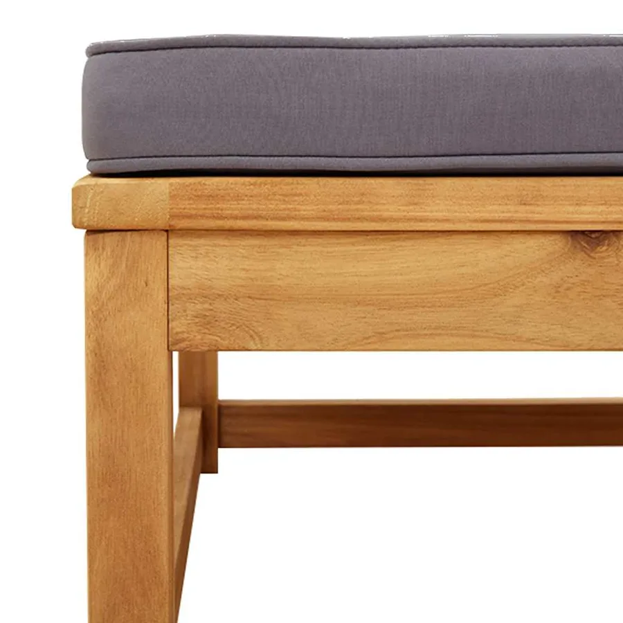 Salon de jardin avec coussins 5 pcs Bois d'acacia solide - 6