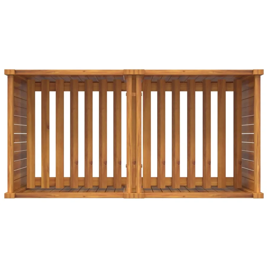 Jardinière avec doublure 100x50x75 cm bois massif d'acacia - 8
