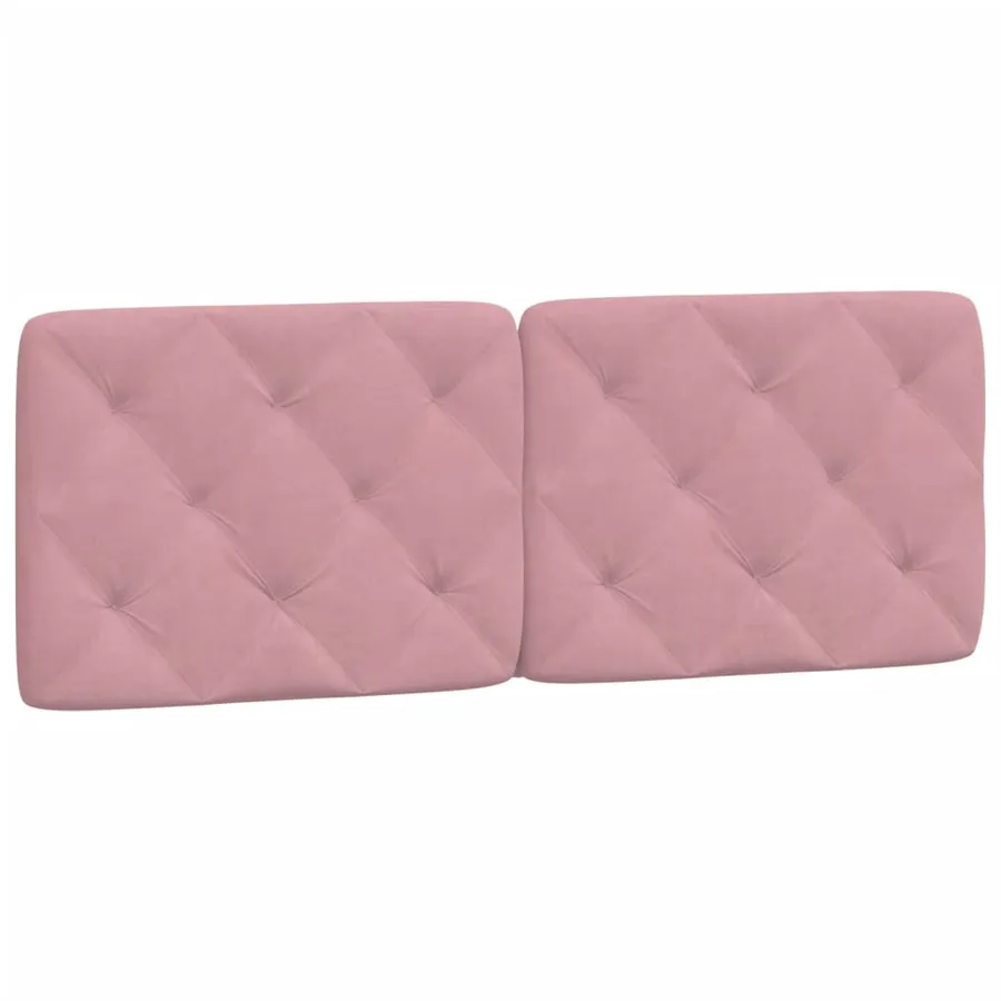 Coussin de tête de lit rose 120 cm velours - 2