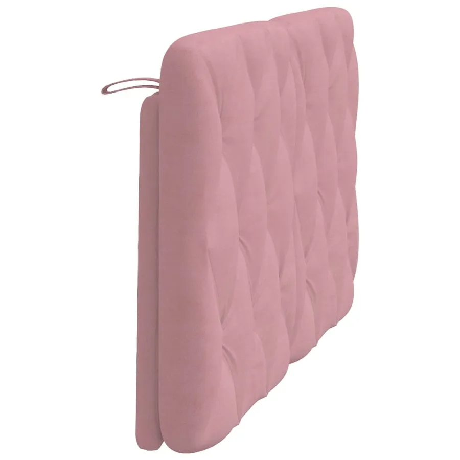 Coussin de tête de lit rose 120 cm velours - 6
