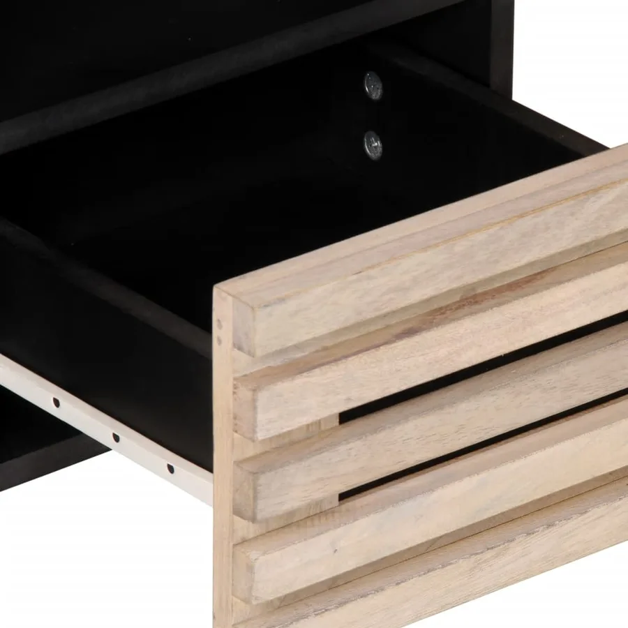 Meuble TV 100x34x46 cm bois massif de manguier - 6