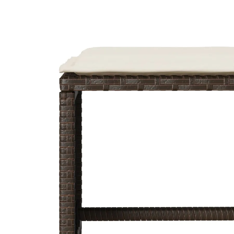 Salon de jardin avec coussins 6 pcs marron résine tressée - 6