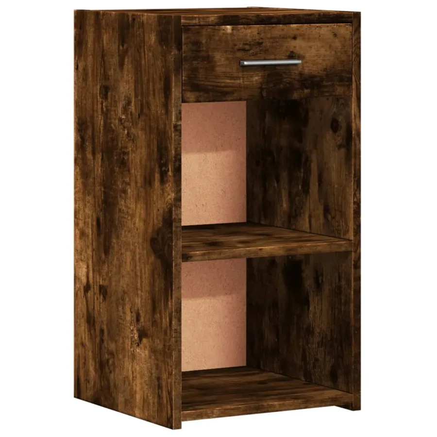 Tables de chevet 2 pcs chêne fumé 35x34x65 cm bois ingénierie - 4