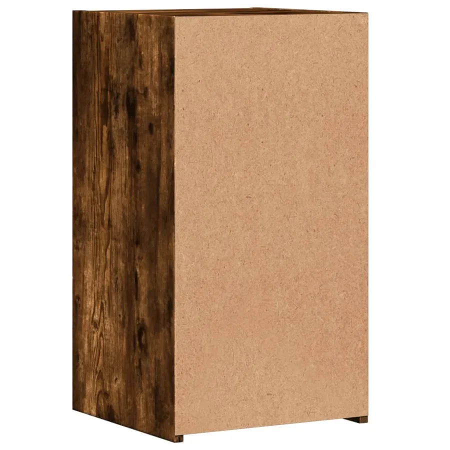 Tables de chevet 2 pcs chêne fumé 35x34x65 cm bois ingénierie - 8