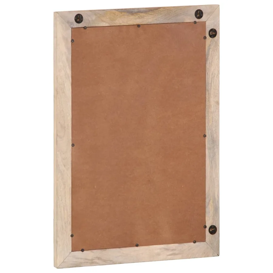 Miroir de bain 50x70 cm bois de manguier massif et verre - 3