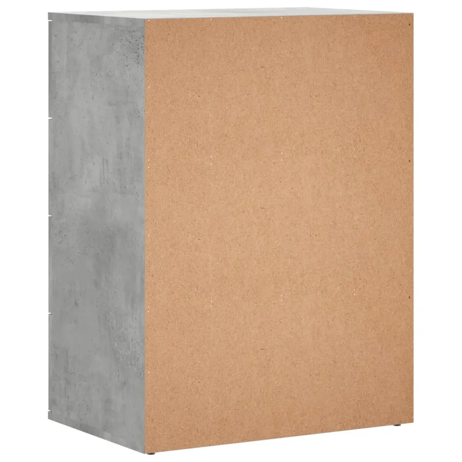 Buffet gris béton 60x39x80 cm bois d'ingénierie - 8