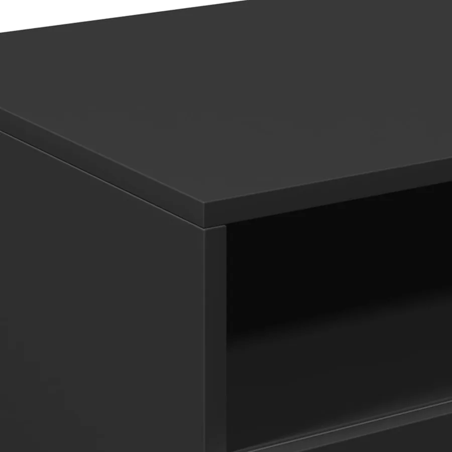 Table basse avec lumières LED noir 90x49x40 cm - 10