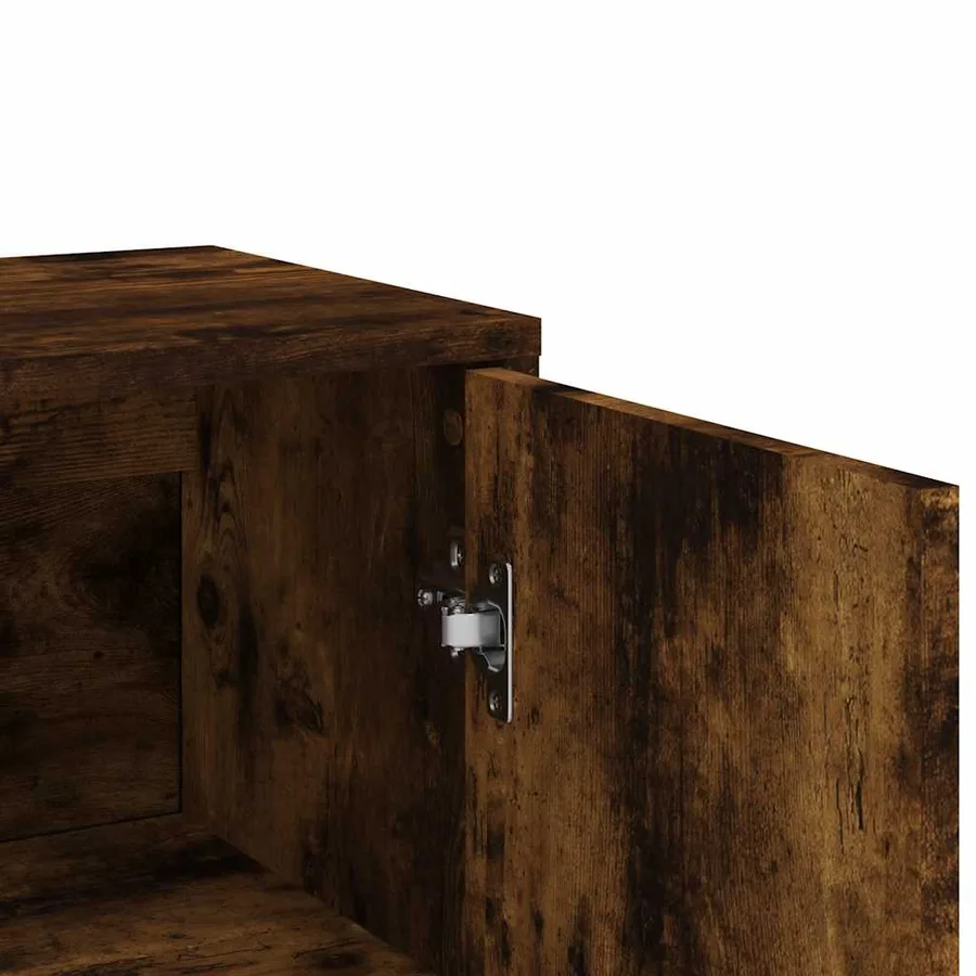Buffet chêne fumé 60x31x84 cm bois d'ingénierie - 8