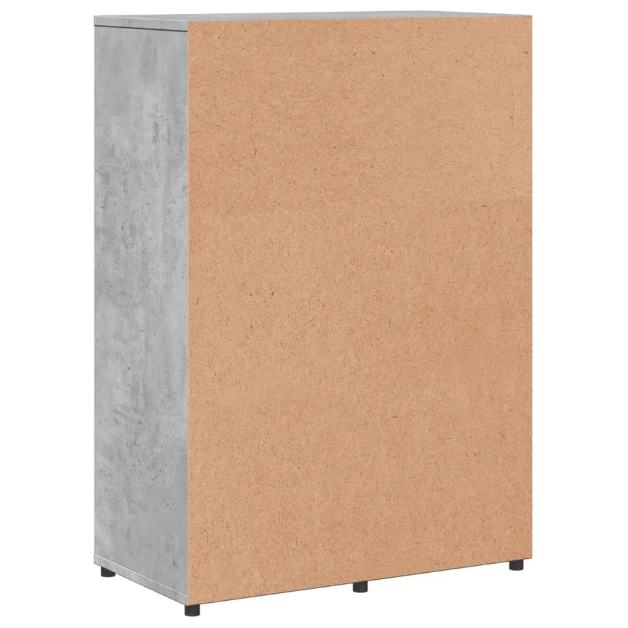 Buffets 2 pcs gris béton 60x31x84 cm bois d'ingénierie - 8