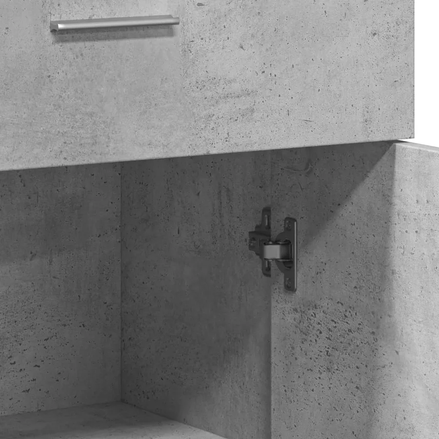 Buffets 2 pcs gris béton 60x30x84 cm bois d'ingénierie - 8