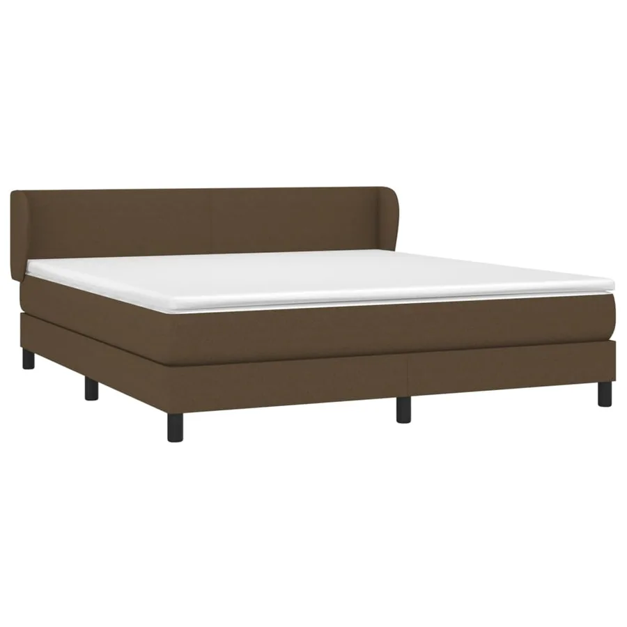 Sommier à lattes de lit avec matelas Marron foncé 160x200 cm - 3