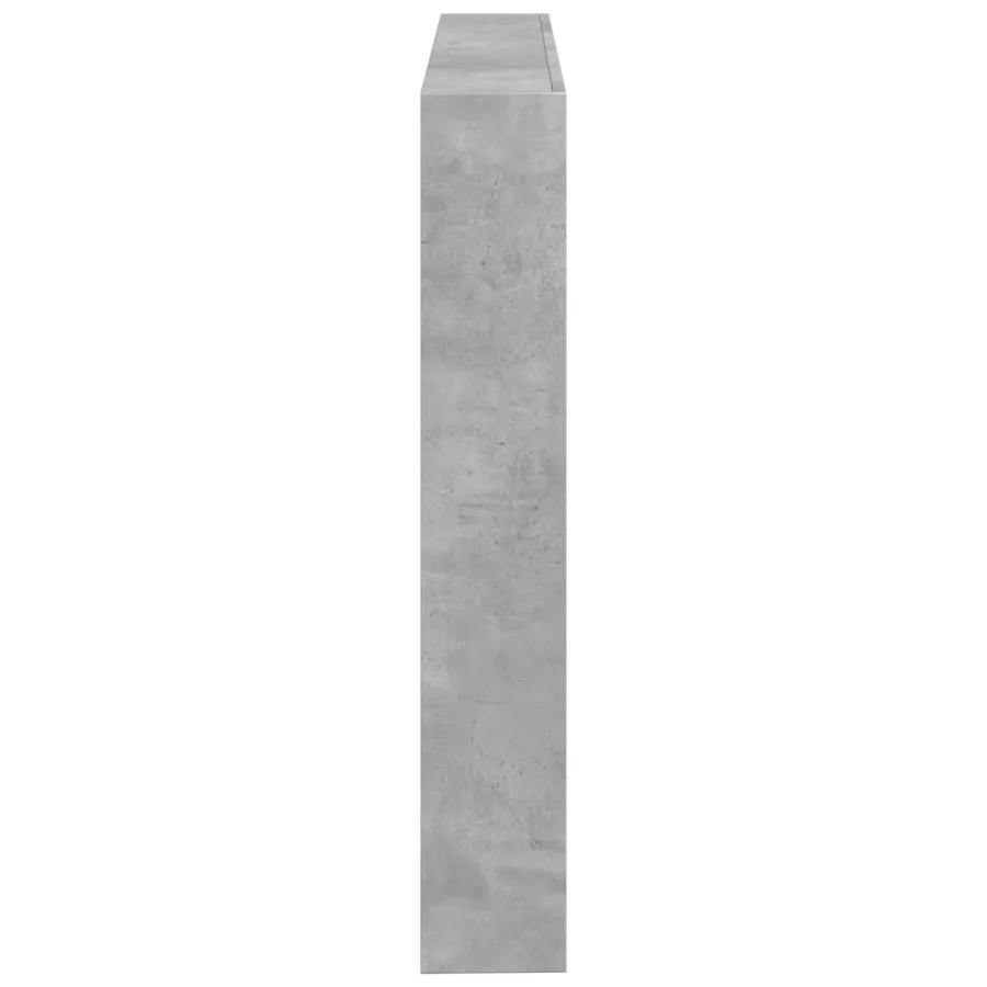 Armoire tête de lit avec LED gris béton 140x17x102 cm - 7