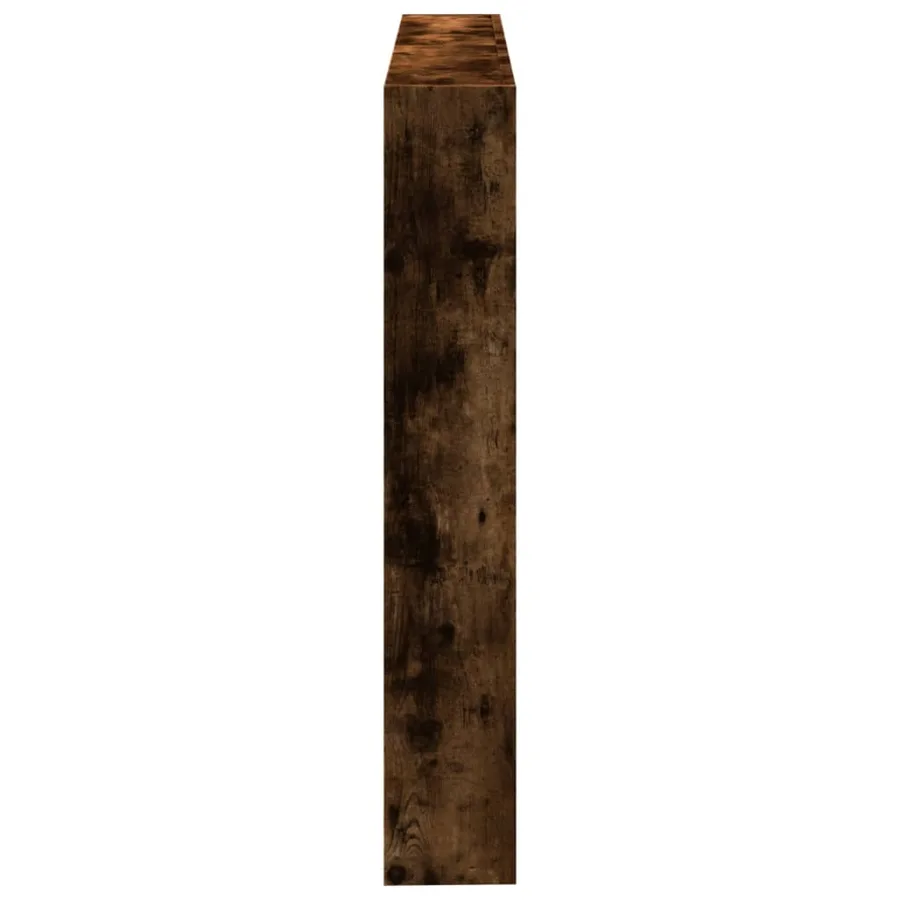 Armoire tête de lit avec LED chêne fumé 140x17x102 cm - 7