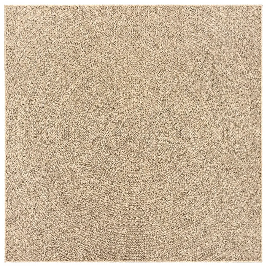 Tapis ZIZUR 120x120 cm aspect de jute intérieur et extérieur - 4