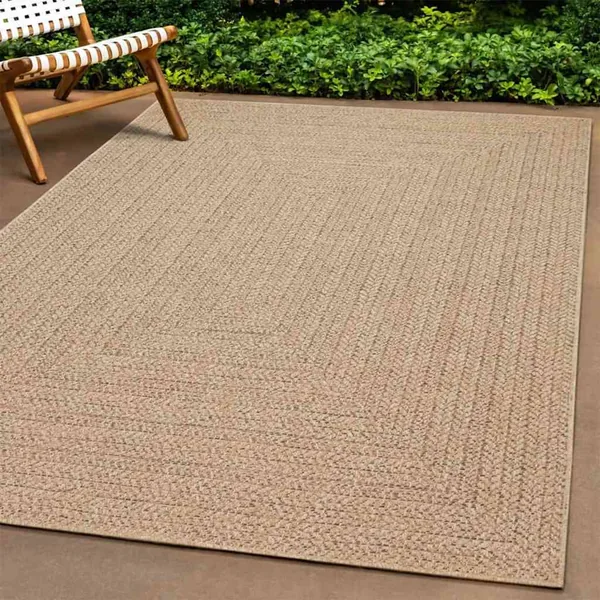 Tapis ZIZUR 240x340 cm aspect de jute intérieur et extérieur