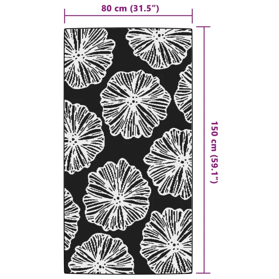 Tapis d'extérieur ARAKIL vert 80x150 cm PP - 6