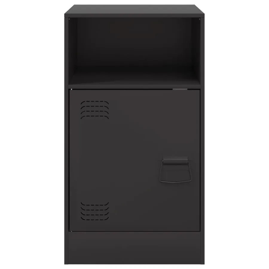 Table de chevet noir 34,5x39x62 cm acier - 6