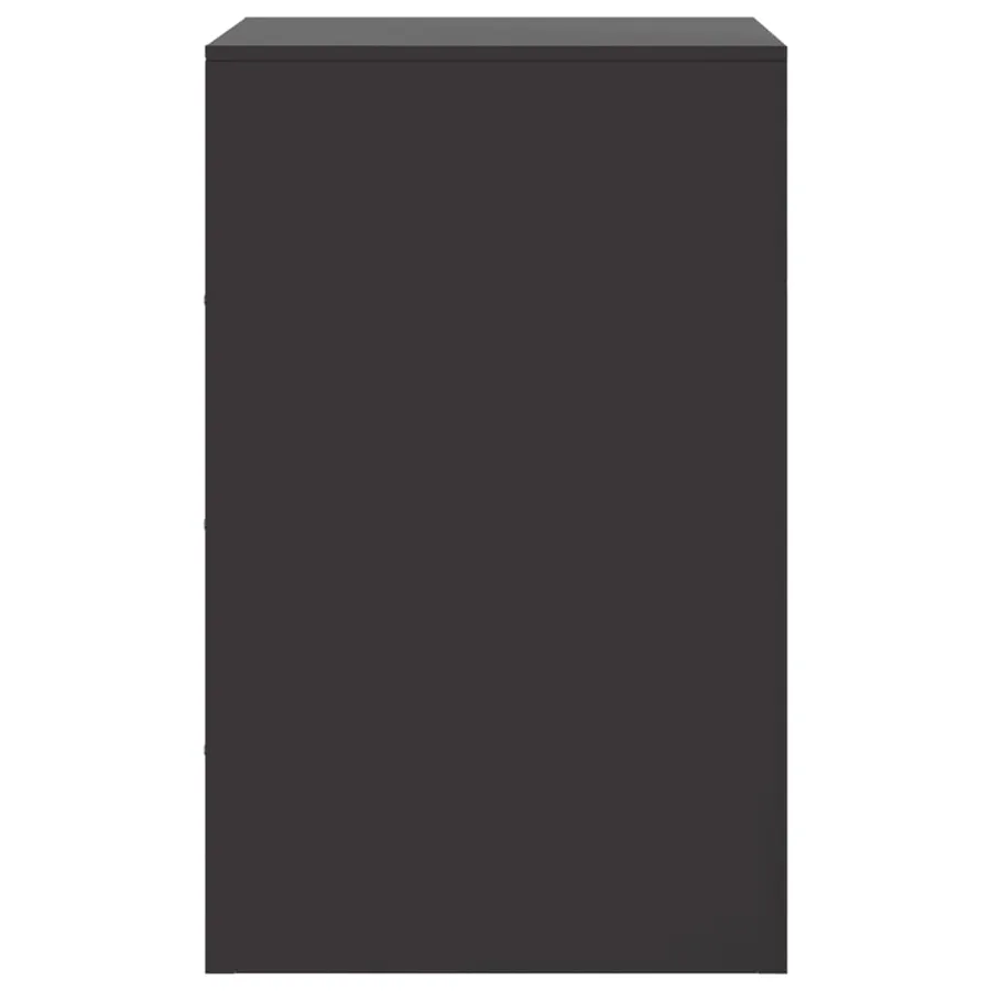 Table de chevet noir 34,5x39x62 cm acier - 8