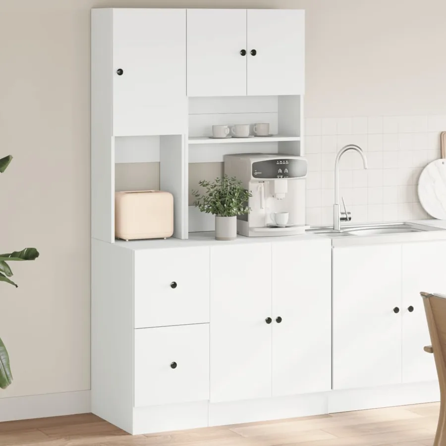 Armoire de cuisine blanc 95x50x180 cm bois d'ingénierie