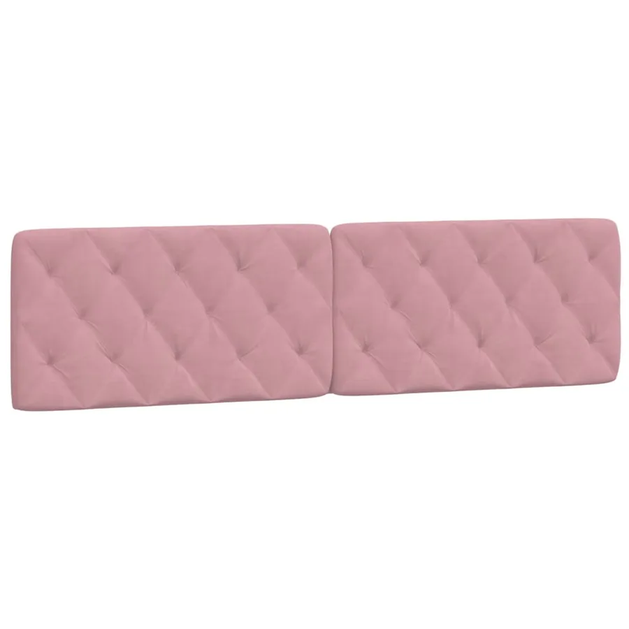 Coussin de tête de lit rose 200 cm velours - 2