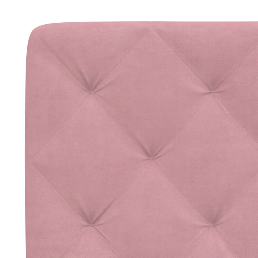 Coussin de tête de lit rose 200 cm velours - 8