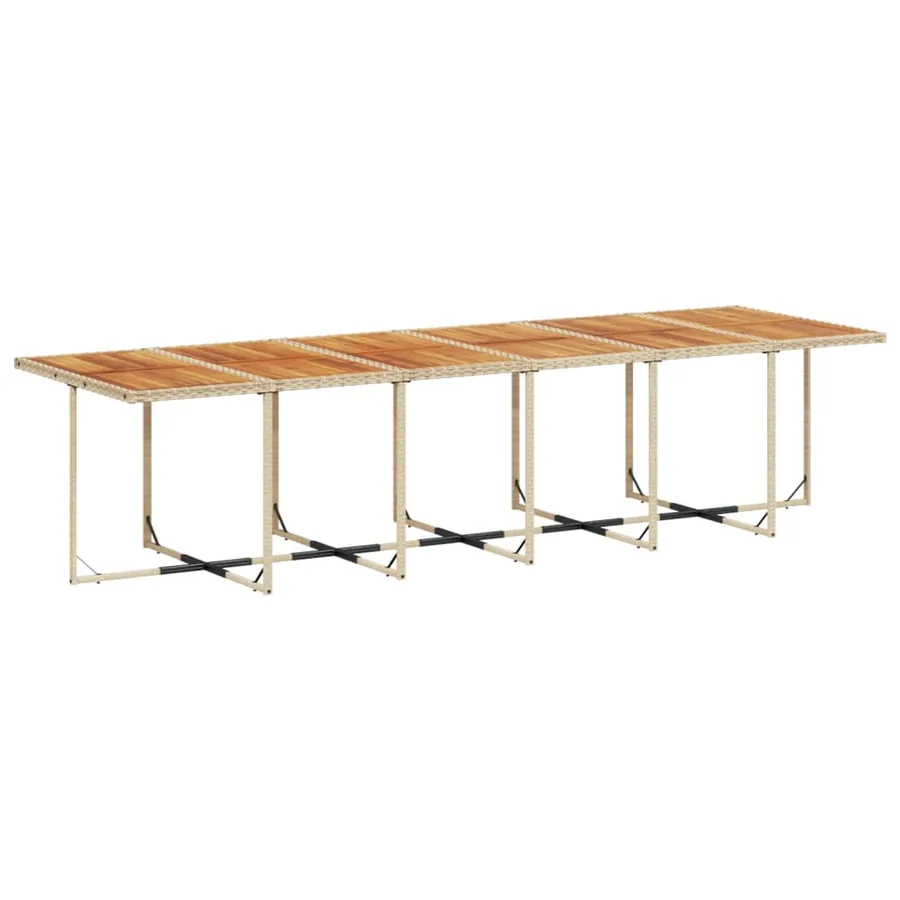 Ensemble à manger de jardin et coussins 13 pcs beige - 4
