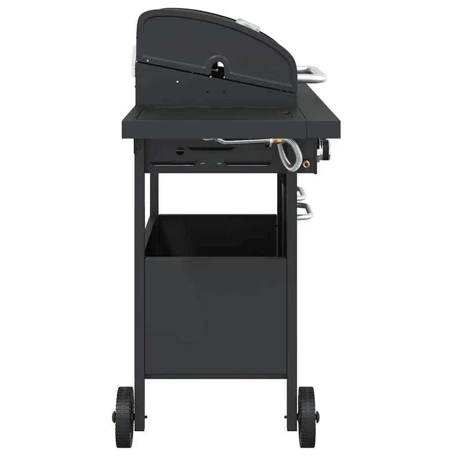 Barbecue gril à gaz avec 4 brûleurs noir acier enduit de poudre - 4