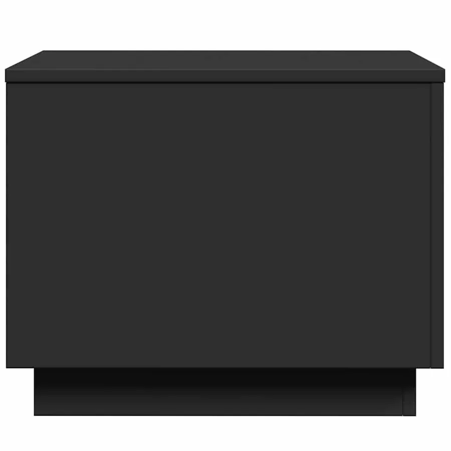 Table basse avec lumières LED noir 50x50x40 cm - 8