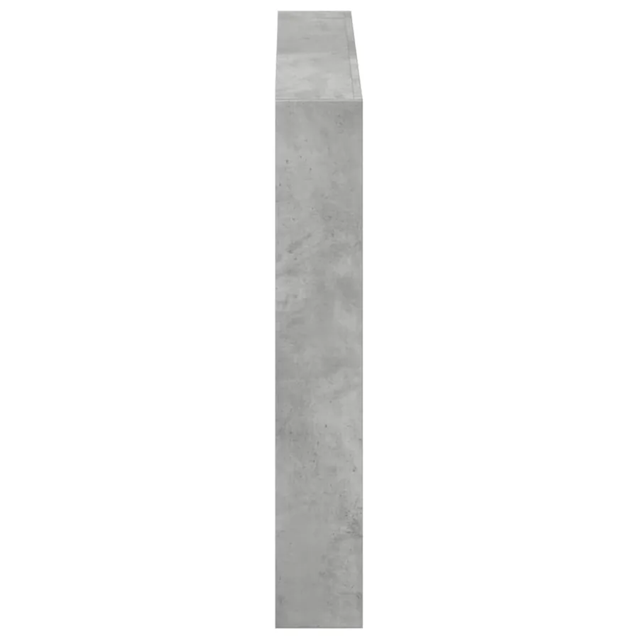 Armoire tête de lit avec LED gris béton 120x17x102 cm - 7