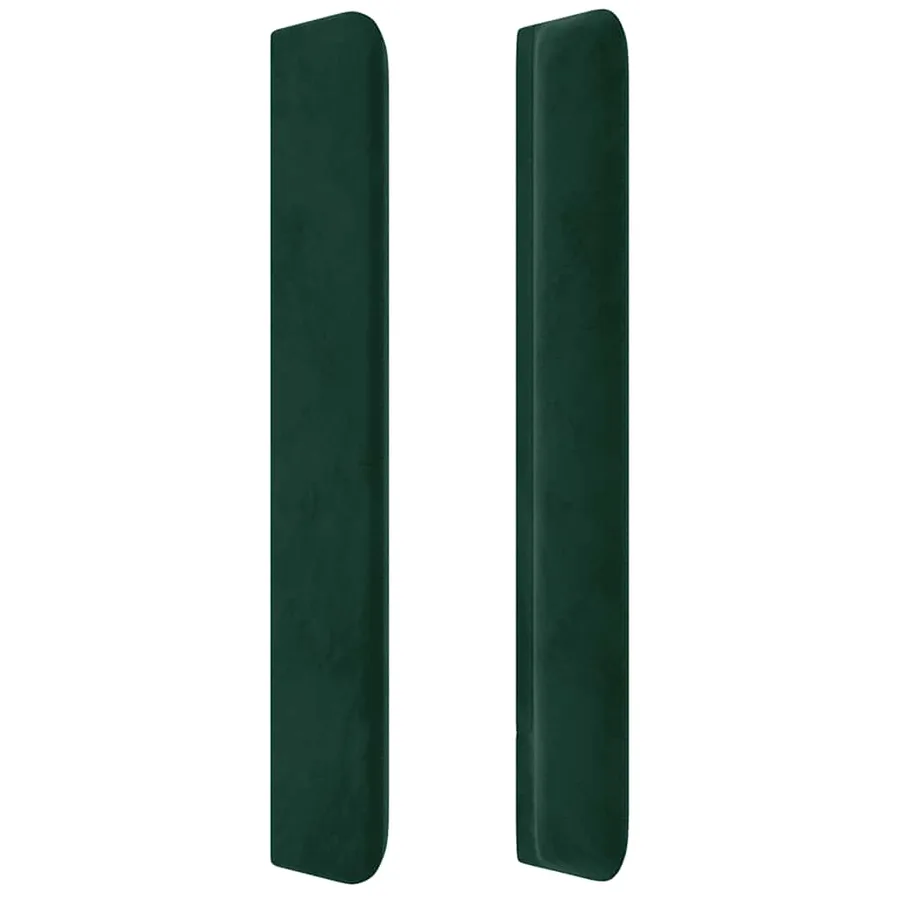 Tête de lit avec oreilles Vert foncé 83x16x118/128 cm Velours - 4