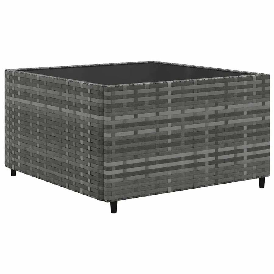 Salon de jardin 8 pcs avec coussins Gris Résine tressée - 3