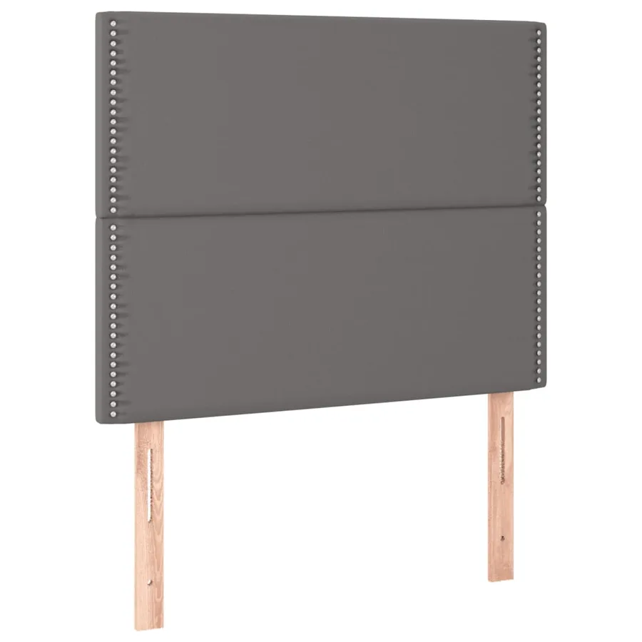 Sommier à lattes de lit avec matelas Gris 120x200 cm Similicuir - 5