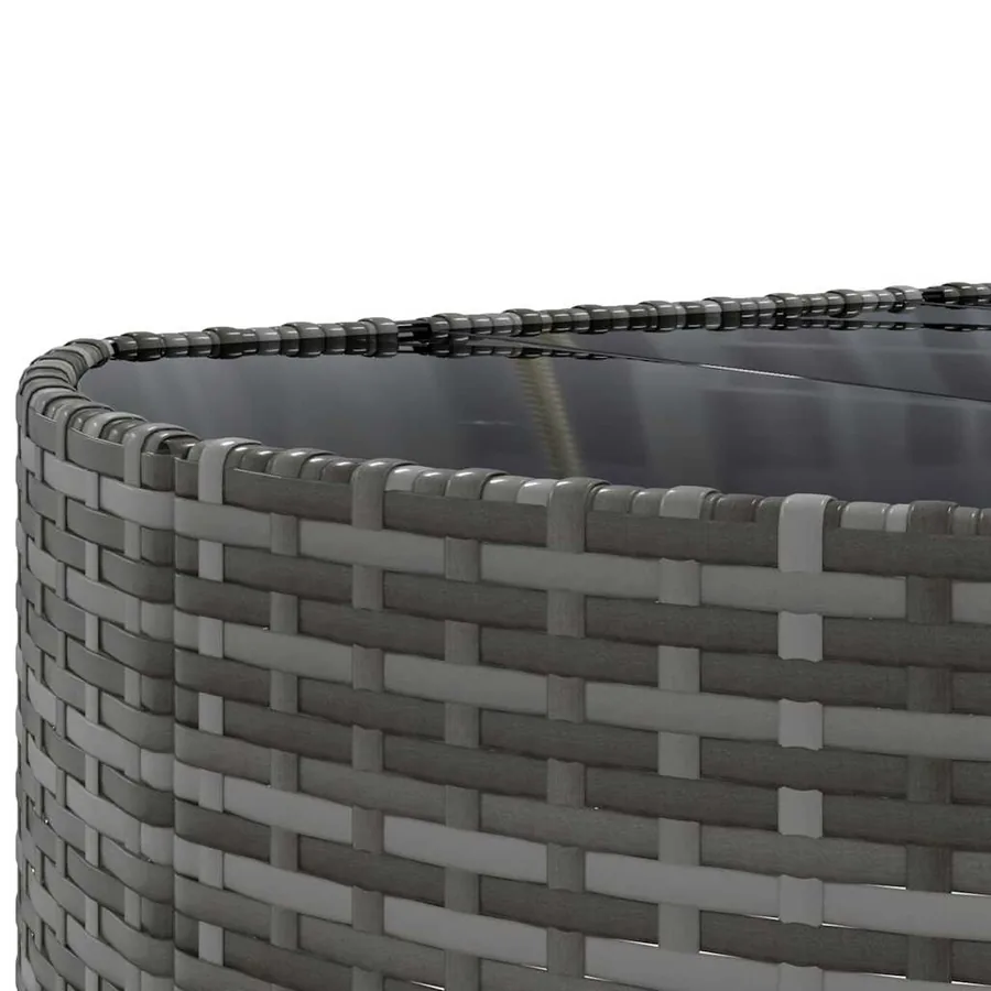 Salon de jardin 8 pcs avec coussins gris résine tressée - 8