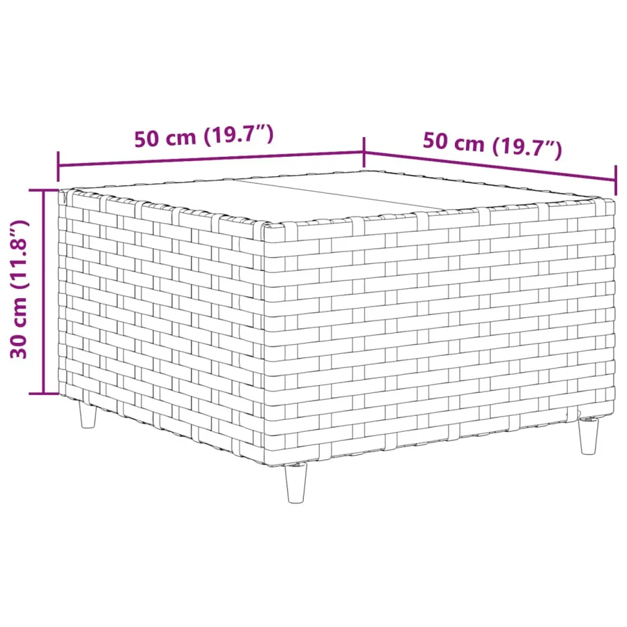 Salon de jardin avec coussins 10 pcs gris résine tressée - 12