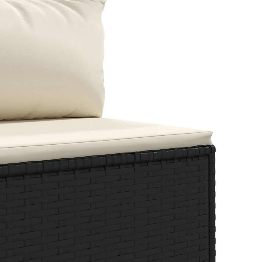 Salon de jardin 7 pcs avec coussins Noir Résine tressée 63 x 63 x 57,5 cm - 52,0 kg - 5