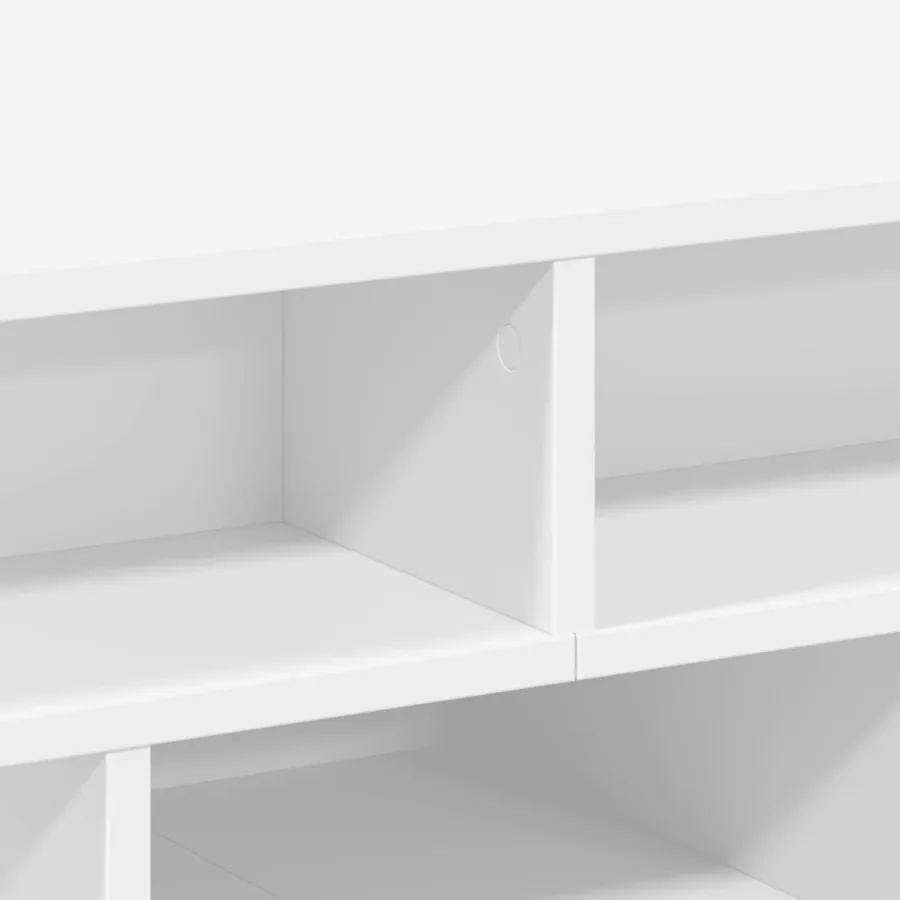 Table basse blanc 70x70x29 cm bois d'ingénierie - 8