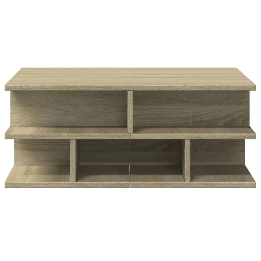 Table basse chêne sonoma 70x70x29 cm bois d'ingénierie - 5