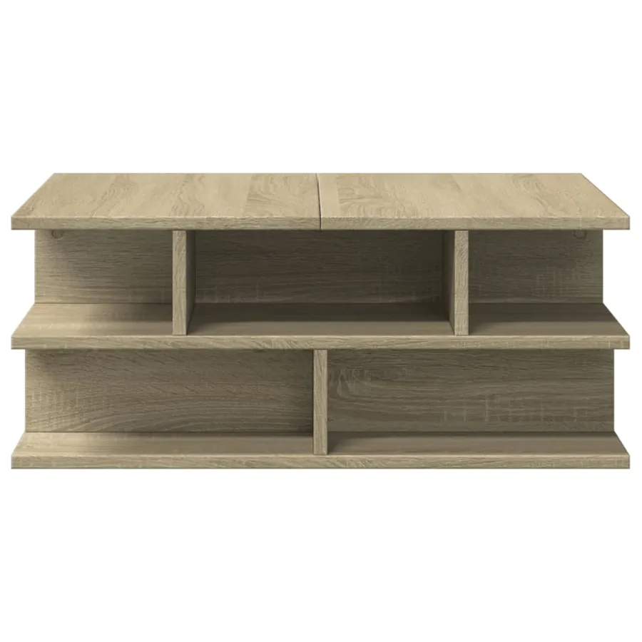 Table basse chêne sonoma 70x70x29 cm bois d'ingénierie - 6