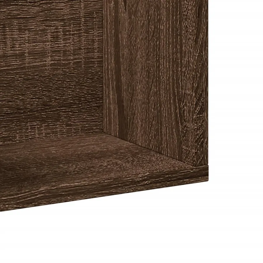 Armoires murales 2pcs chêne marron 75x18x16,5cm bois ingénierie - 9