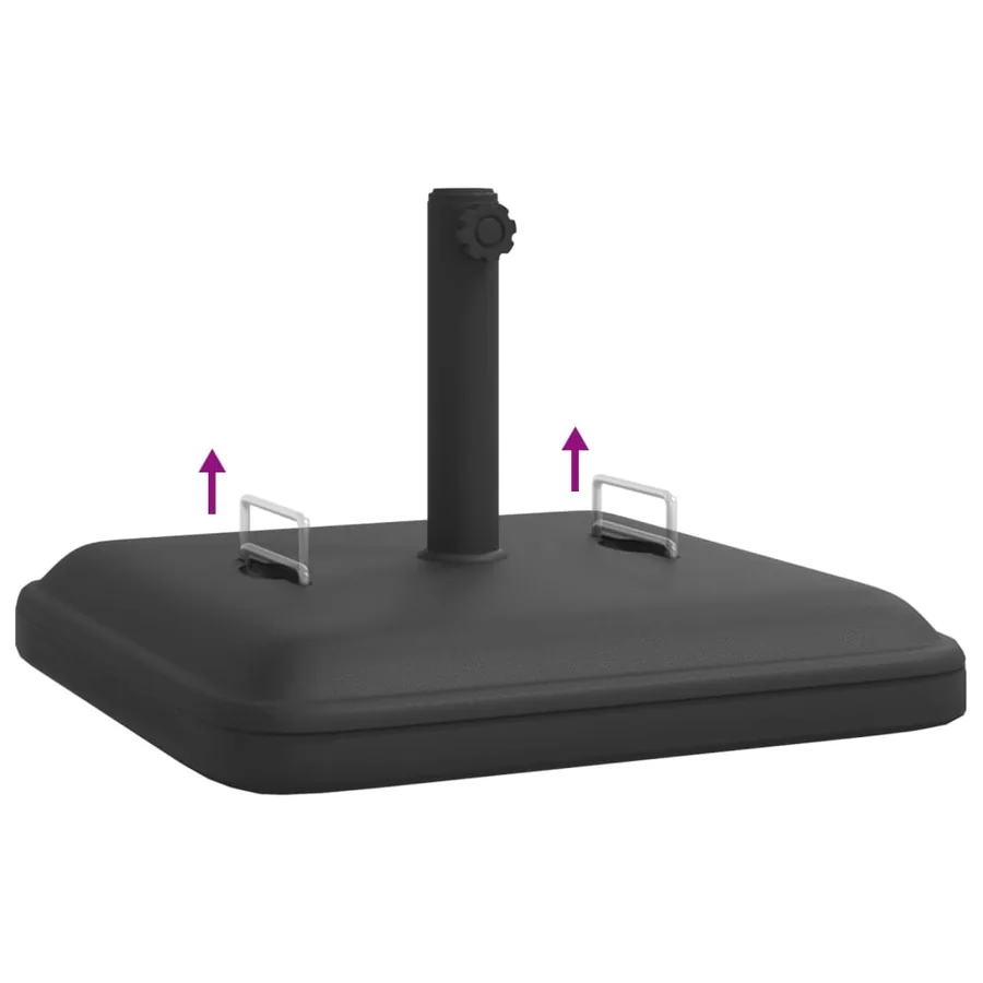 Base de parasol avec poignées pour mâts Ø38 / 48 mm 27 kg carré - 7